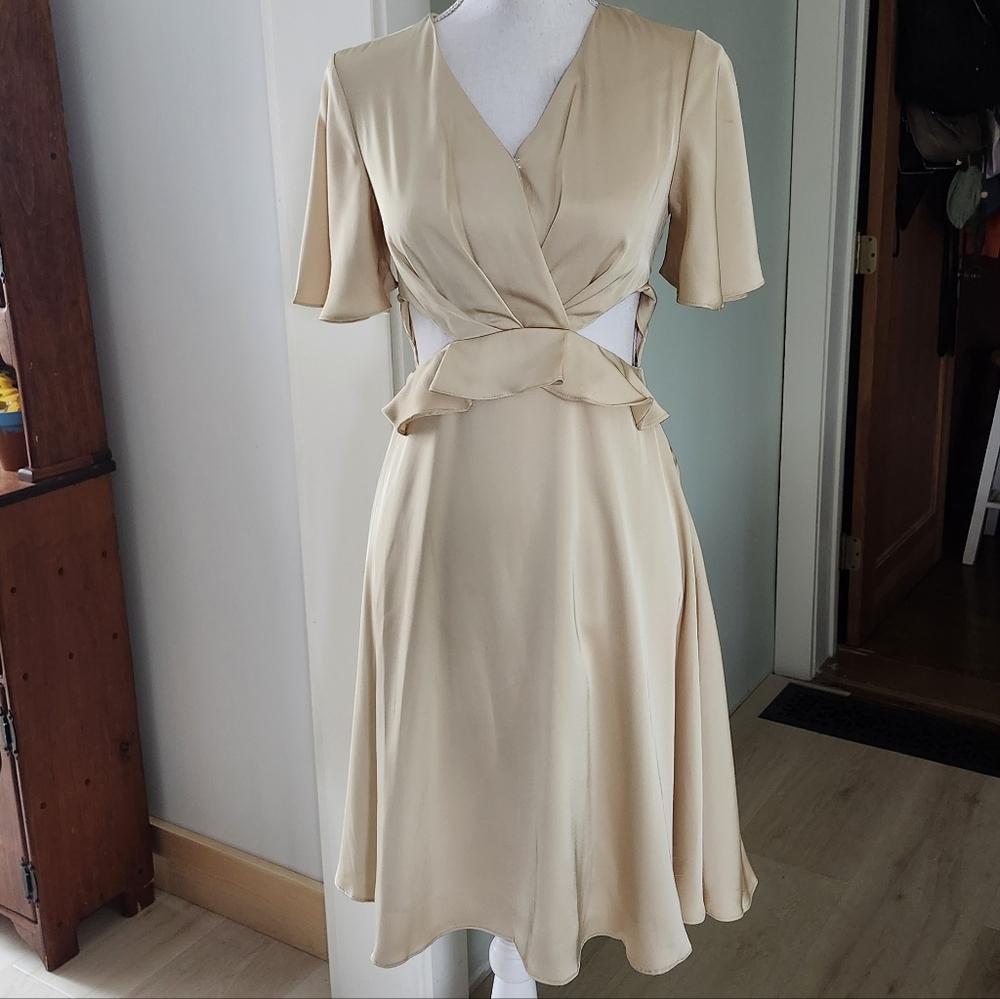 SHEIN | Yellow Midi Wrap Dress